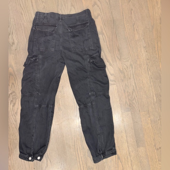 FREE PEOPLE Tahiti Cargo Pants Jeans Size 4 Navy Blue - Picture 5 of 9